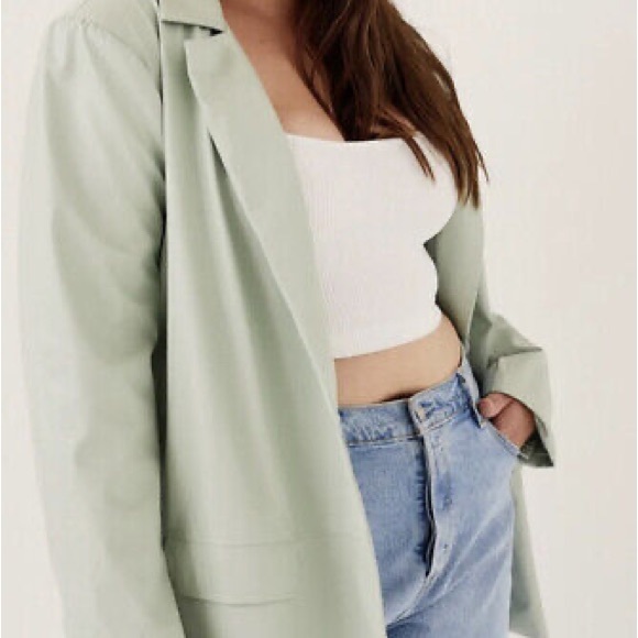 For Love And Lemons Jackets & Blazers - For Love & Lemons Mint Oversized Blazer in S